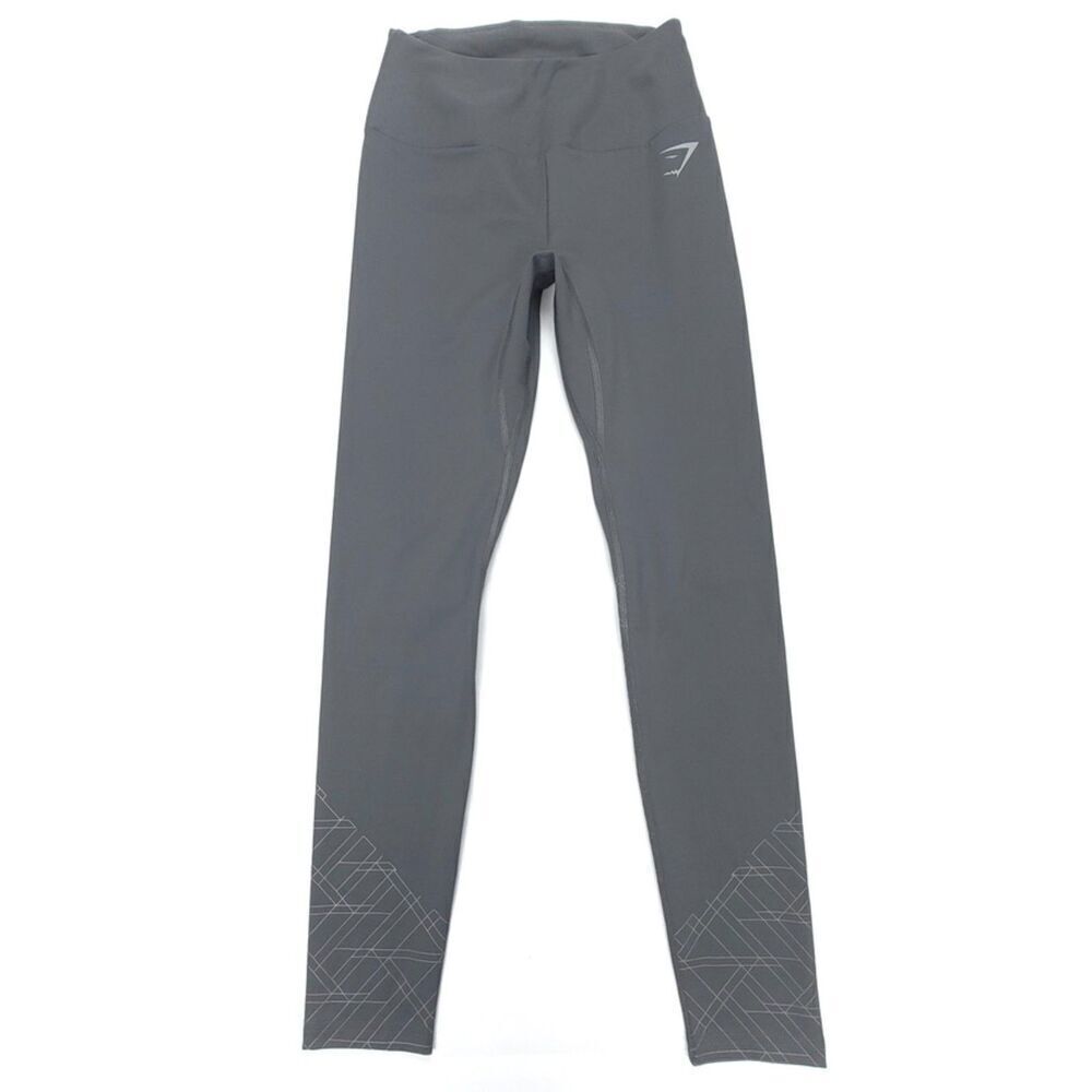NEW Gymshark Compression Speed Leggings Grey Reflective Geometric Gym Yoga Small